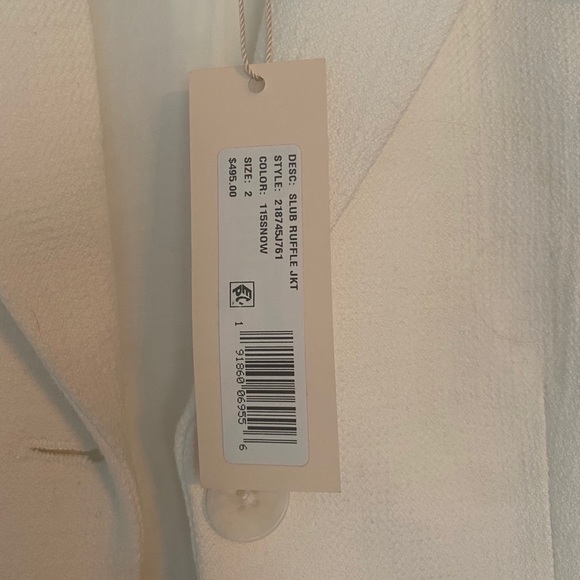 Rebecca Taylor SLUB SUITING RUFFLE JACKET - Picture 7 of 7